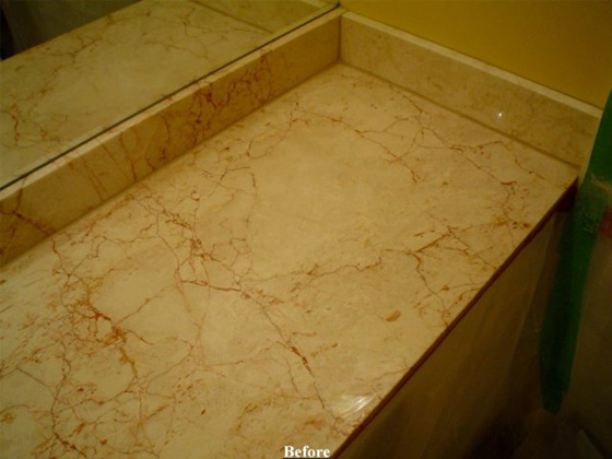 Marble Vanity Top - Before
