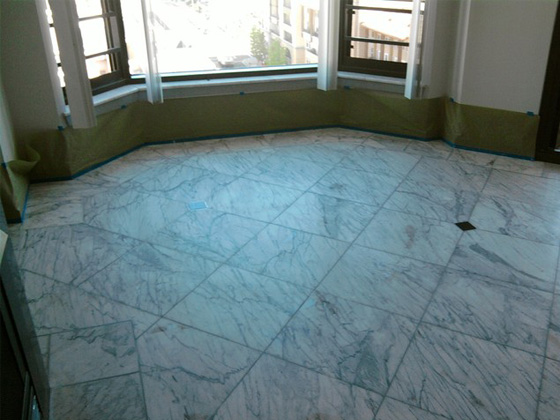 marble floor before