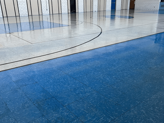 After - Vinyl tile floor restoration