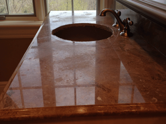 Marble Countertop Restoration- Before
